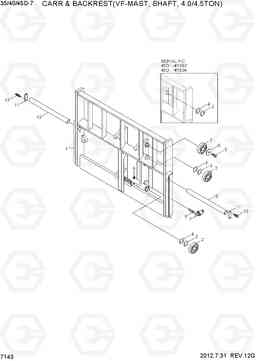 7143 CARR & B/REST (VF, SHAFT, 4.0/4.5TON) 35D/40D/45D-7, Hyundai