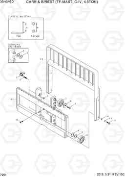 7251 CARR & B/REST (TF-MAST,C-IV, 4.5TON) 35D/40D/45D-7, Hyundai