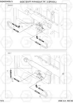 7315 SIDE SHIFT PIPING( TF-MAST,3-SPOOL) 35D/40D/45D-7, Hyundai