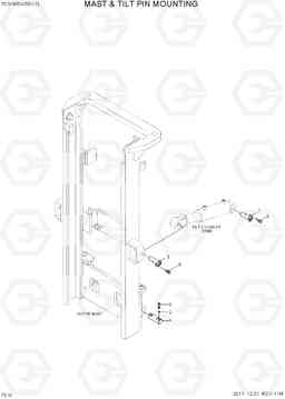 7510 MAST & TILT PIN MOUNTING 35D/40D/45D-7, Hyundai