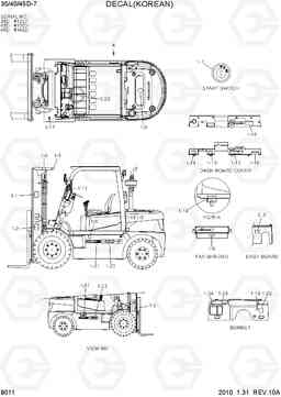 8011 DECAL (KOREAN) 35D/40D/45D-7, Hyundai