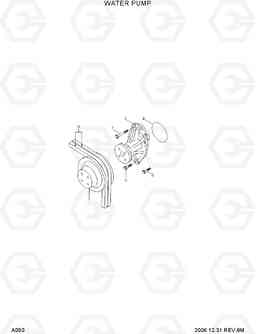 A090 WATER PUMP 35D/40D/45D-7, Hyundai