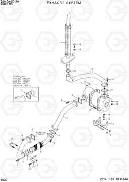 1030 EXHAUST SYSTEM 35/40/45D-9A,50DA-9A, Hyundai