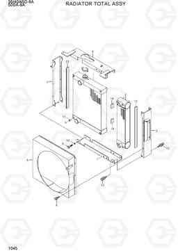 1045 RADIATOR TOTAL ASSY 35/40/45D-9A,50DA-9A, Hyundai