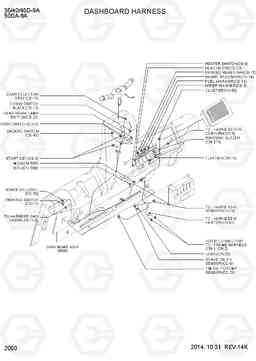 2050 DASHBOARD HARNESS 35/40/45D-9A,50DA-9A, Hyundai