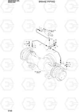3140 BRAKE PIPING 35/40/45D-9A,50DA-9A, Hyundai
