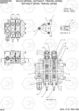 3310 MCV(2-SPOOL, WITHOUT, TRAVEL OPSS) 35/40/45D-9A,50DA-9A, Hyundai