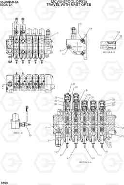 3360 MCV(5-SPOOL, OPSS) 35/40/45D-9A,50DA-9A, Hyundai