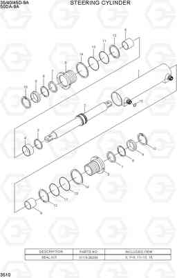 3510 STEERING CYLINDER 35/40/45D-9A,50DA-9A, Hyundai