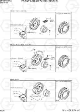 5020 FRONT & REAR WHEEL(SINGLE) 35/40/45D-9A,50DA-9A, Hyundai