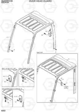 6050 OVERHEAD GUARD 35/40/45D-9A,50DA-9A, Hyundai