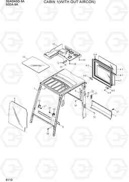 6110 CABIN 1(WITH OUT AIRCON) 35/40/45D-9A,50DA-9A, Hyundai