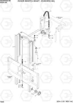 7020 INNER MAST (V-MAST, 35/40/45D-9A) 35/40/45D-9A,50DA-9A, Hyundai