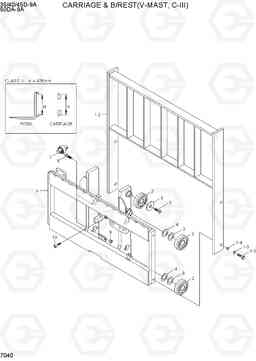 7040 CARRIAGE & B/REST(V-MAST, C-III) 35/40/45D-9A,50DA-9A, Hyundai