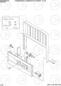 7140 CARRIAGE & B/REST (VF-MAST, C-III) 35/40/45D-9A,50DA-9A, Hyundai