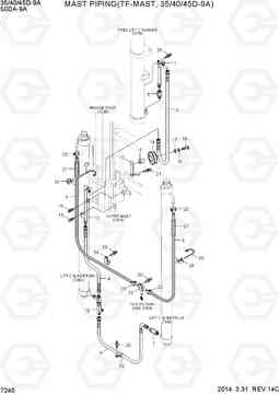 7240 MAST PIPING (TF-MAST,35/40/45D-9A) 35/40/45D-9A,50DA-9A, Hyundai