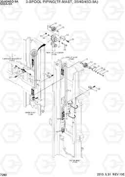 7280 3-SPOOL PIPING (TF, 35/40/45D-9A) 35/40/45D-9A,50DA-9A, Hyundai