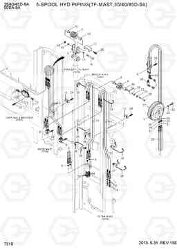 7310 5-SPOOL HYD PIPING (TF-MAST,35~45D-9A) 35/40/45D-9A,50DA-9A, Hyundai