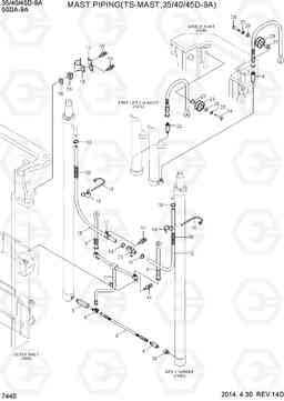 7440 MAST PIPING(TS-MAST,35/40/45D-9A) 35/40/45D-9A,50DA-9A, Hyundai