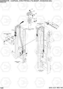 7480 3-SPOOL PIPING (TS-MAST,35/40/45D-9A) 35/40/45D-9A,50DA-9A, Hyundai