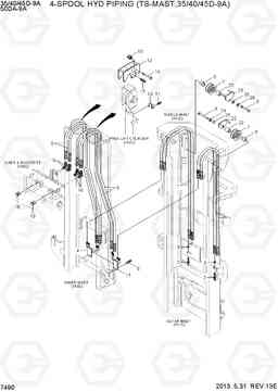 7490 4-SPOOL PIPING (TS-MAST,35/40/45D-9A) 35/40/45D-9A,50DA-9A, Hyundai