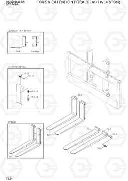 7521 FORK & EXTENSION FORK (C-IV, 4.5TON) 35/40/45D-9A,50DA-9A, Hyundai