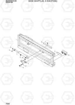 7540 SIDE SHIFT(JK, 3.5/4.0TON) 35/40/45D-9A,50DA-9A, Hyundai