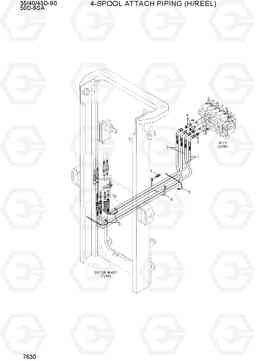 7630 4-SPOOL ATTACH PIPING (H/REEL) 35/40/45D-9A,50DA-9A, Hyundai