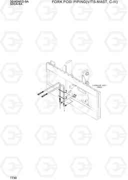 7730 FORK POSI PIPING(V/TS-MAST,CLASSIII) 35/40/45D-9A,50DA-9A, Hyundai