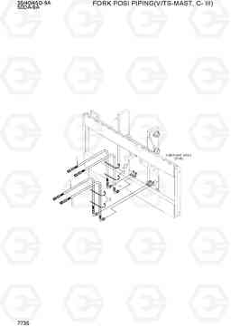 7735 FORK POSI PIPING(V/TS-MAST,CLASSIII) 35/40/45D-9A,50DA-9A, Hyundai