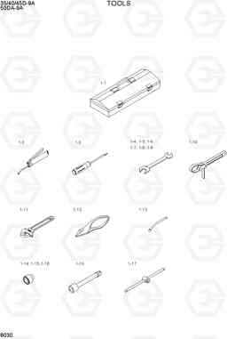 8030 TOOLS 35/40/45D-9A,50DA-9A, Hyundai