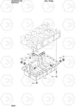 9020 OIL PAN 35/40/45D-9A,50DA-9A, Hyundai