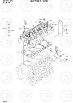 9040 CYLINDER HEAD 35/40/45D-9A,50DA-9A, Hyundai