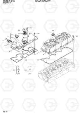 9070 HEAD COVER 35/40/45D-9A,50DA-9A, Hyundai