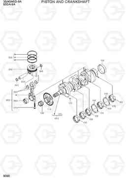 9090 PISTON AND CRANKSHAFT 35/40/45D-9A,50DA-9A, Hyundai