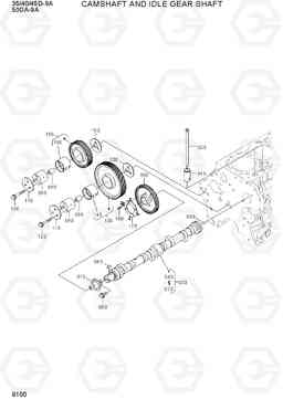 9100 CAMSHAFT AND IDLE GEAR SHAFT 35/40/45D-9A,50DA-9A, Hyundai