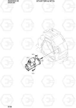 9190 STARTER & MTG 35/40/45D-9A,50DA-9A, Hyundai