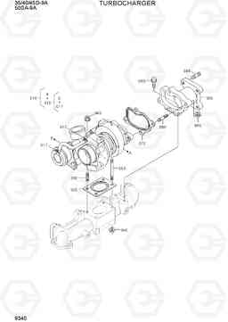 9340 TURBOCHARGER 35/40/45D-9A,50DA-9A, Hyundai