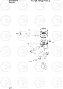 9470 PISTON KIT (OPTION) 35/40/45D-9A,50DA-9A, Hyundai