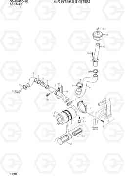 1020 AIR INTAKE SYSTEM 35/40/45D-9K,50DA-9K, Hyundai