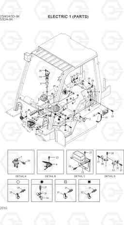 2010 ELECTRIC 1 (PARTS) 35/40/45D-9K,50DA-9K, Hyundai