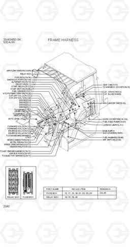 2040 FRAME HARNESS 35/40/45D-9K,50DA-9K, Hyundai