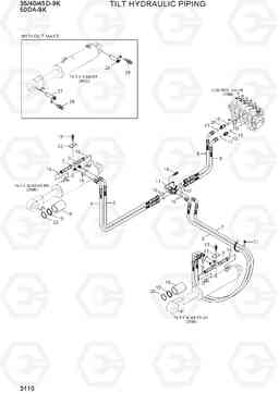 3110 TILT HYDRAULIC PIPING 35/40/45D-9K,50DA-9K, Hyundai