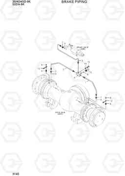 3140 BRAKE PIPING 35/40/45D-9K,50DA-9K, Hyundai