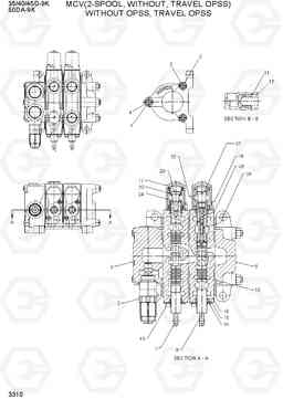 3310 MCV(2-SPOOL, WITHOUT, TRAVEL OPSS) 35/40/45D-9K,50DA-9K, Hyundai