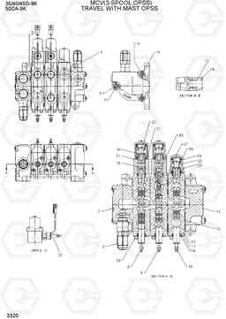 3320 MCV(3-SPOOL, OPSS) 35/40/45D-9K,50DA-9K, Hyundai