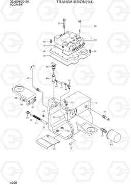 4020 TRANSMISSION(1/4) 35/40/45D-9K,50DA-9K, Hyundai