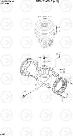4090 DRIVE AXLE(4/5) 35/40/45D-9K,50DA-9K, Hyundai