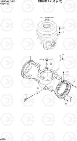 4090 DRIVE AXLE(4/5) 35/40/45D-9K,50DA-9K, Hyundai