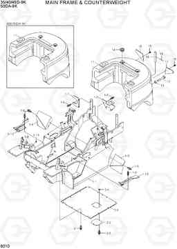 6010 FRAME & COUNTERWEIGHT 35/40/45D-9K,50DA-9K, Hyundai